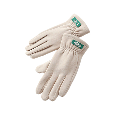 手套女冬天德绒开车骑行电动车薄款加绒厚弹力触屏防风保暖春秋季