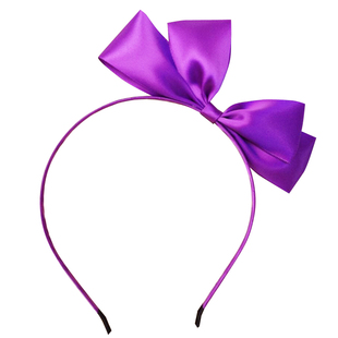 女童表演发卡大蝴蝶结发箍儿童兔耳朵头箍学生舞蹈发饰卡子蓝黄色