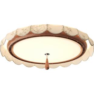 宋式美学卧室风扇灯新中式无叶主卧房间灯带风扇智能静音吸顶灯