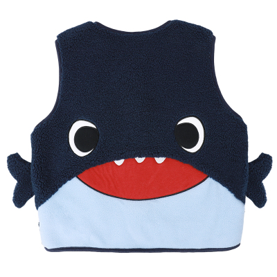 男童马甲秋冬款儿童背心加绒加厚外穿2025新款男孩保暖羊羔绒坎肩