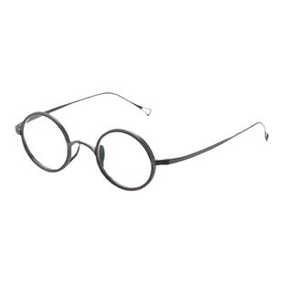 万年龟KameMannen复古气质圆框纯钛全框近视眼镜架KMN122/KMN123