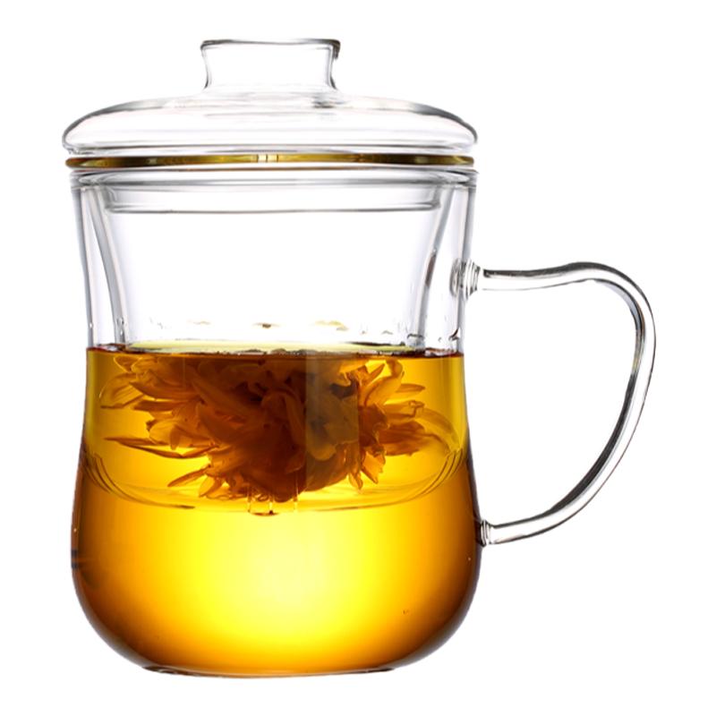 高档玻璃茶水分离杯子办公室专用