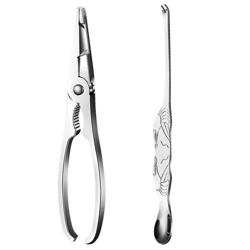 304不锈钢吃蟹工具家用剥螃蟹神器蟹八件拆蟹大闸蟹蟹针蟹钳套装