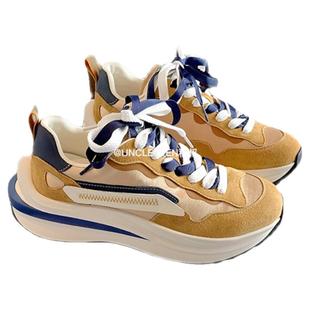 鞋带!Sacai X Vaporwaffe鞋带华夫解构运动鞋带双色深蓝白色老爹