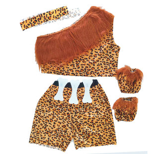 原始部落野人服装后羿服装运动会服装成人印第安服装非洲鼓演出服