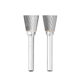 保联硬质合金旋转锉 打磨磨头 钨钢磨头 单槽 雕刻铣刀 N型倒锥形