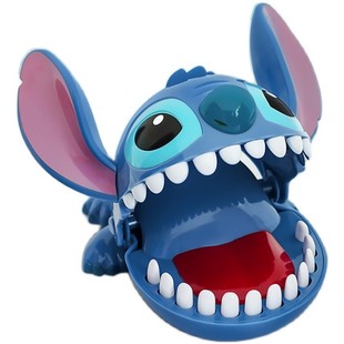 大号史迪仔创意礼物鲨鱼按牙齿史迪奇趣味玩具鳄鱼咬手指玩具