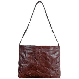 二十四街复古简约轻便通勤款植鞣牛皮斜挎包真皮都市休闲手提小包