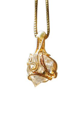 喜马拉雅天然项链定制白水晶