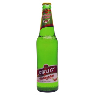 宁波大梁山啤酒7°经典淡啤黄啤418mlX2瓶玻璃瓶装休闲宴请聚会