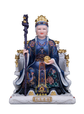 汉白玉无生老母神像家居客厅摆件