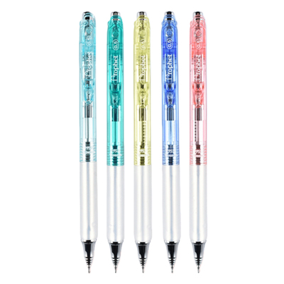 鸭先知中性笔繁花系列耐摔按动cs双珠黑色速干顺滑大容量水笔0.5mm高颜值ins风软握胶初高中刷题考试办公旗舰