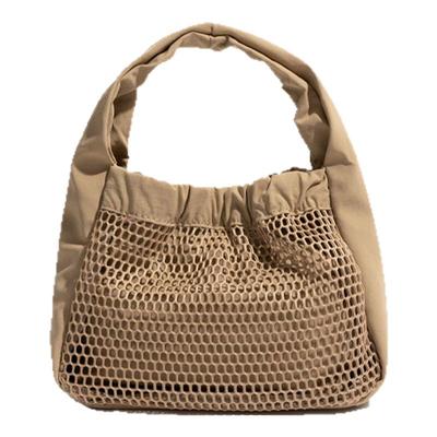 橙子少女镂空网眼手提包小拎包包