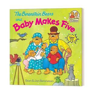 英文原版绘本 The Berenstain Bears and Baby Makes Five 贝贝熊和宝贝五人组 儿童英语启蒙认知亲子绘本 英文版 进口英语书籍