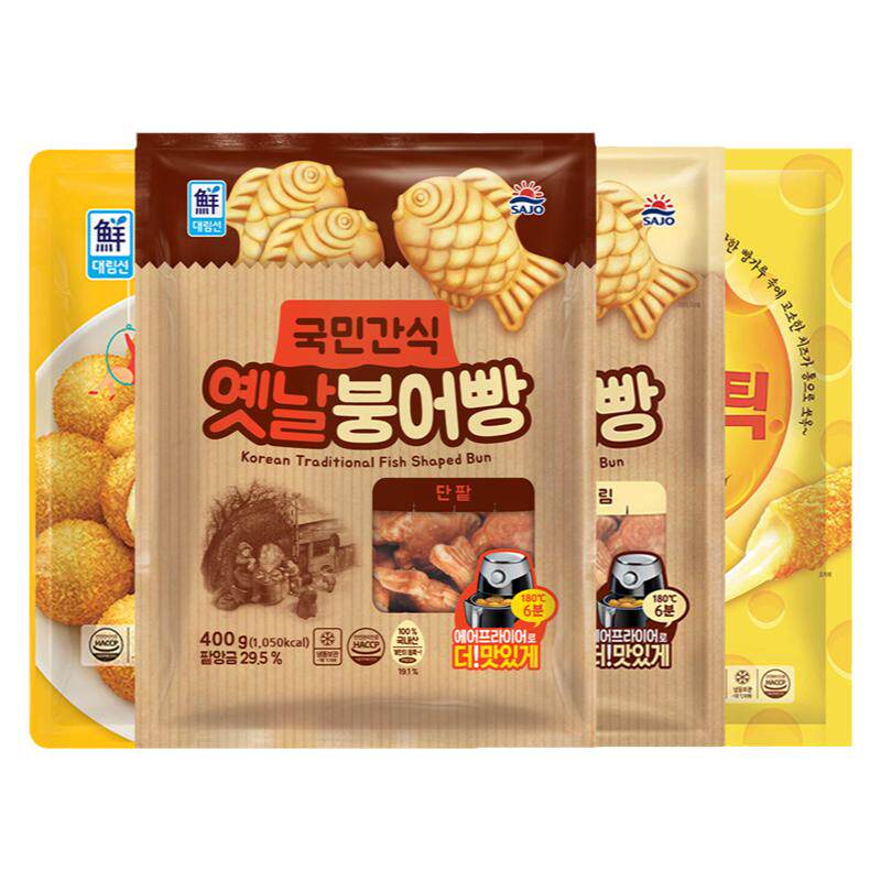 大林鲜鲷鱼烧鲫鱼豆沙饼马苏里拉芝士夹心球芝士夹心条韩国原装
