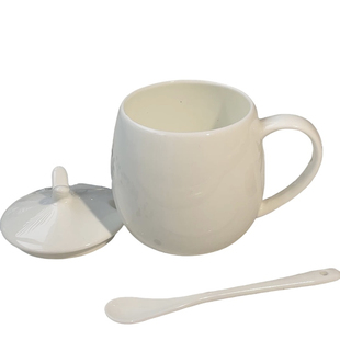 2026新款纯白唐山定制logo骨瓷杯子送老师陶瓷无盖幼儿园马克杯