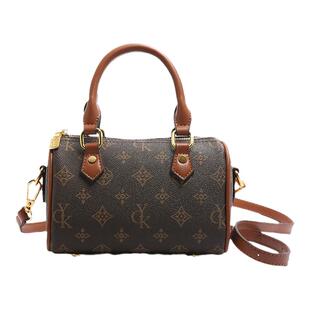 轻奢小众复古枕头包包女2025夏季新款时尚手提小包百搭老花斜挎包