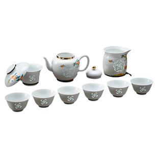 景德镇陶瓷柿柿如意茶具套装家用茶壶轻奢高档高端大气乔迁伴手礼