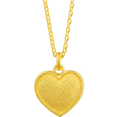 周生生黄金足金MINTYGREEN微糖系列爱心项链95700N计价