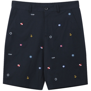 NAUTICA/诺帝卡男装25夏季透气带弹五分航海风印花工装短裤BO5201