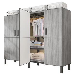 折叠简易衣柜家用卧室一体式经济型结实耐用衣橱全钢架柜子收纳柜