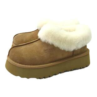 2025新款皮毛一体厚底塔茨特雪地靴女外穿加绒加厚包跟羊毛棉拖鞋