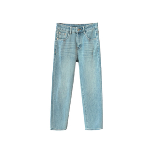 镇店宝藏~显腿直！九分直筒烟管牛仔裤女2026春新款四面弹法棍裤