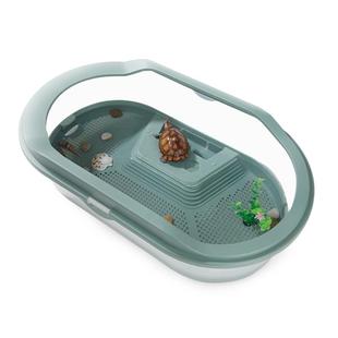 乌龟缸带晒台造景别墅饲养箱家用鳄龟巴西龟养龟专用生态缸龟箱屋