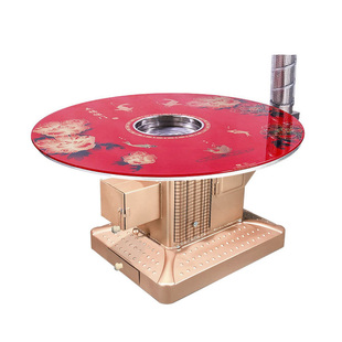 农村新款冬季烧柴烤火炉无烟气化炉取暖炉柴火炉子回风炉柴煤两用