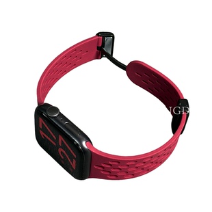 适用苹果S11手表S10表带applewatch透气网孔硅胶表带S8硅胶S9表带iwatch10Ultra男运动创意S7女45/42mm手表带