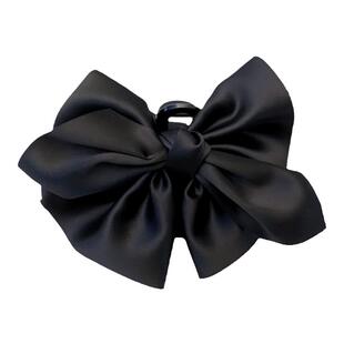 在逃公主头饰~缎面大蝴蝶结发抓鲨鱼夹后脑勺盘发韩国抓夹ins夹子