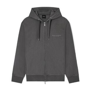 ARMANI EXCHANGE/阿玛尼秋冬新款男毛圈连帽运动拉链开衫卫衣外套