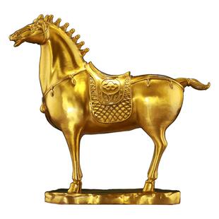 纯黄铜唐马摆件马到成功马到成功铜马摆件家居客厅办公室装饰物品