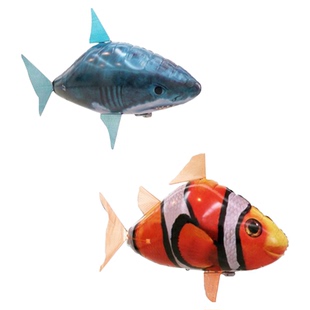 网红遥控飞鱼空中悬浮鲨鱼玩具会飞的室内漂浮氦气球生日布置道具