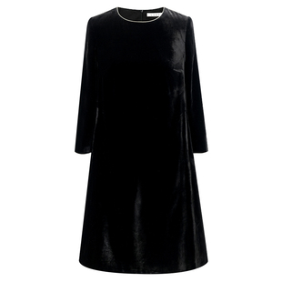 LadyJ-“轻礼服”A*MANI同源真丝丝绒高定包边气质宽松廓形连衣裙