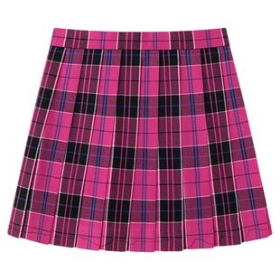 东京岁时记jk日系校供感制服白色刺绣POLO上衣开春莓果酱格裙套装