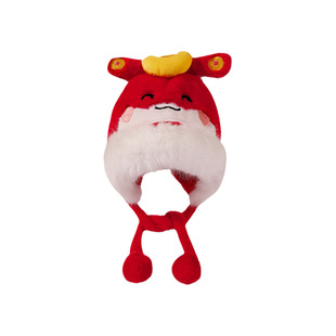 儿童帽子红色冬季女男宝小头饰2026过年新年拜年喜庆马本命年配饰