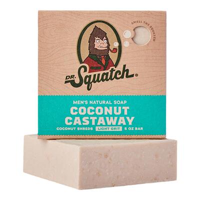 Dr. Squatch-椰子椰香海盐磨砂去角质温和清洁男士香皂沐浴皂140g