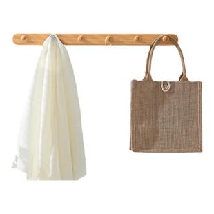 入户进门实木挂钩免打孔试衣间衣帽墙上壁挂架木质衣柜门后挂衣架