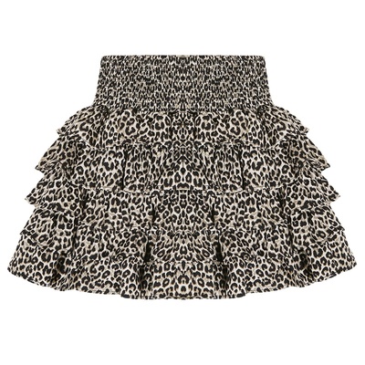 落落狷介豹纹蛋糕裙女