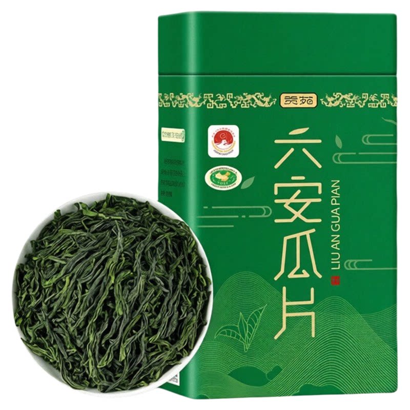 贡苑六安瓜片新茶头采高山正宗原产泡水喝的饮品绿茶叶官方旗舰店