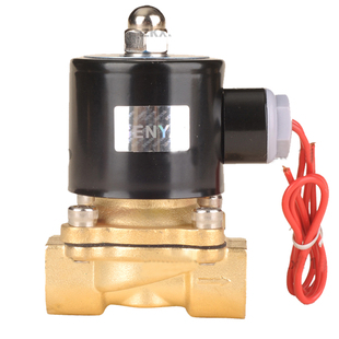 森亚SENYA全铜常闭电磁水阀220V气阀24V12V2W160-15 2分4分6分1寸