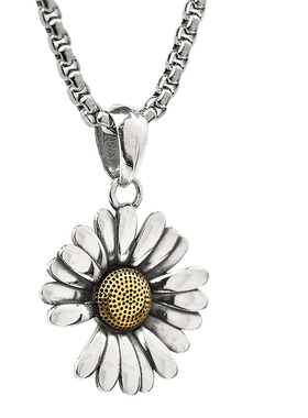 纯银雏菊网红吊坠嘻哈百搭项链