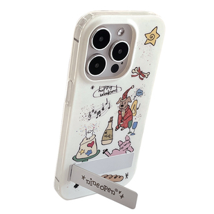 九点半章若楠同款可爱蝴蝶结波点金属隐藏支架适用于苹果17promax/16PM手机壳iPhone17Pro/15情侣防摔保护壳