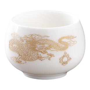 百家姓功夫茶杯免费定制姓氏羊脂玉白瓷茶杯主人杯单杯品茗杯茶盏