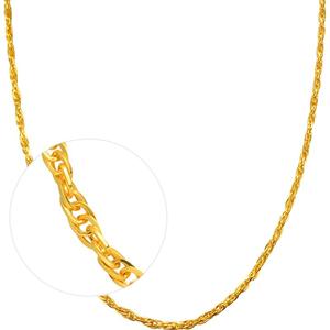 周生生水波纹黄金项链足金项链素链首饰64425N计价