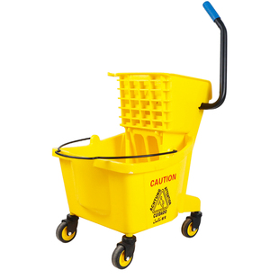 白云超宝榨水车B-040-1酒店保洁免手清洗地拖把桶墩布压式挤水36L