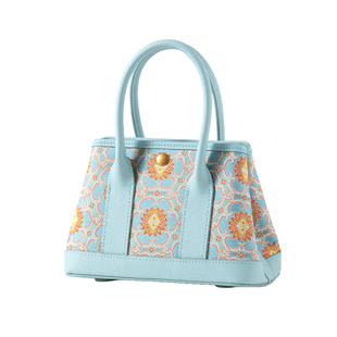 2025新款名家李德喜宋锦桑蚕丝牛皮国风小花园包包送长辈妈妈礼物