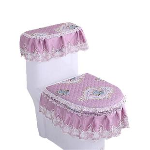 蕾丝垫马桶垫坐垫马桶三件套欧式罩马桶坐便套马桶盖套子马桶圈垫