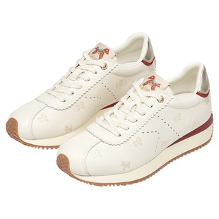 [马年限量款礼盒]接吻猫[摩卡德训]26春厚底休闲鞋增高皮质德训鞋